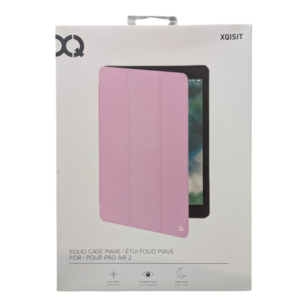 F2. Xqisit Folio Case For Apple iPad Air 2 - Pink/Transparent Back